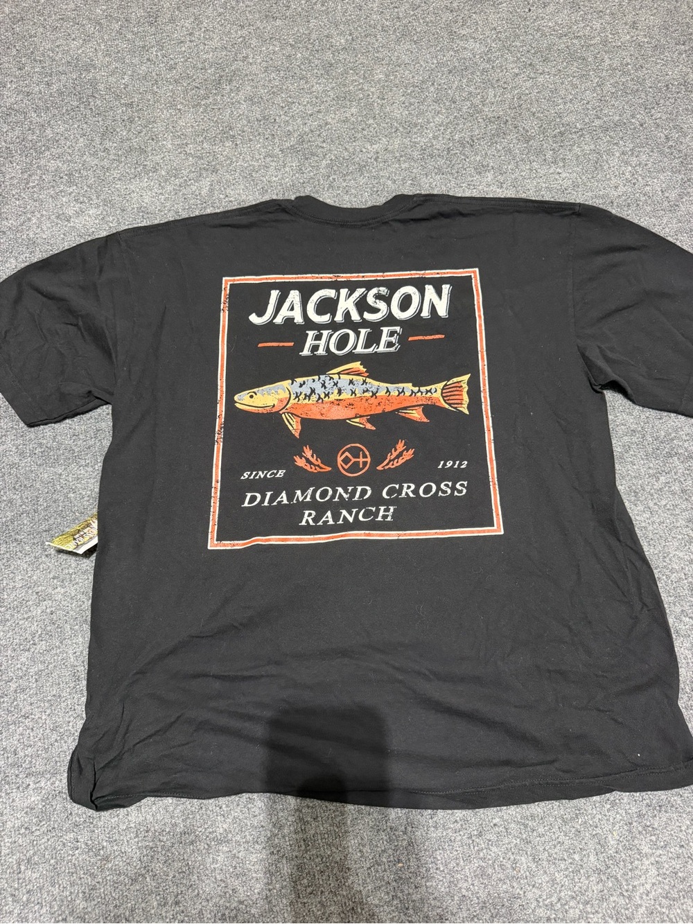 Jackson Hole Diamond Cross Ranch Black Graphic Tee